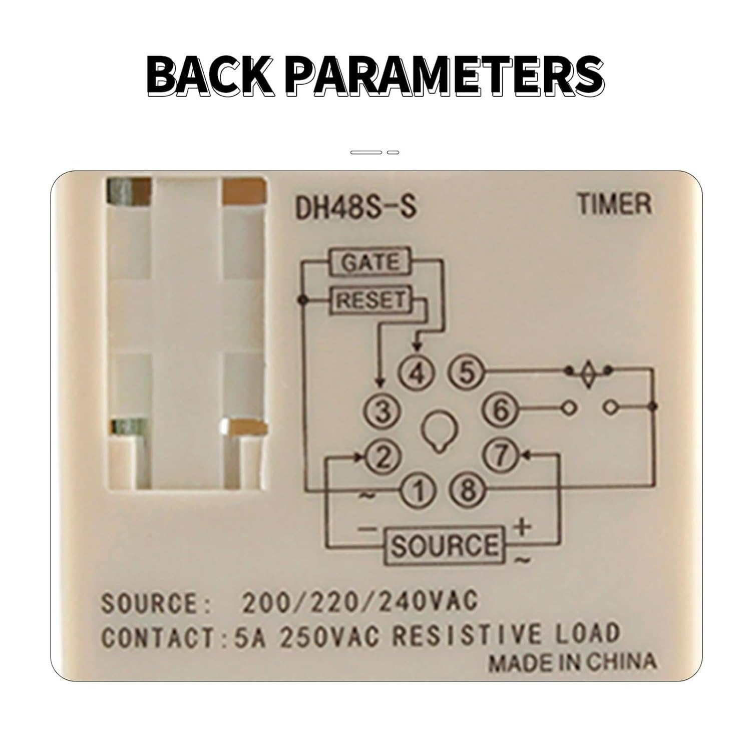 AC 110V 220V DC 12V 24V DH48S-S 0.1s-990h Repeat Cycle Programmable Timer Time Switch Relay with Socket Base DH48S Din Rail (Size : DC 24V)