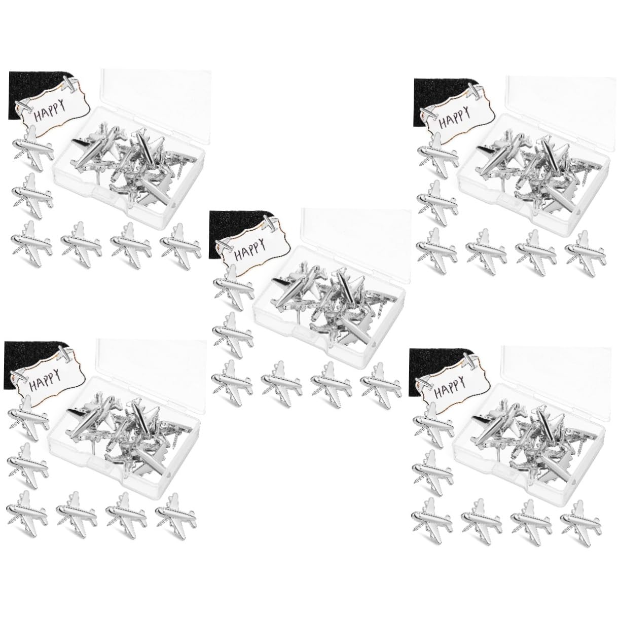 Gatuida 120pièces Épingles Métal Avion Punaises Décoratives pour Tableau Liège Accents Pratiques pour Photos Et Notes