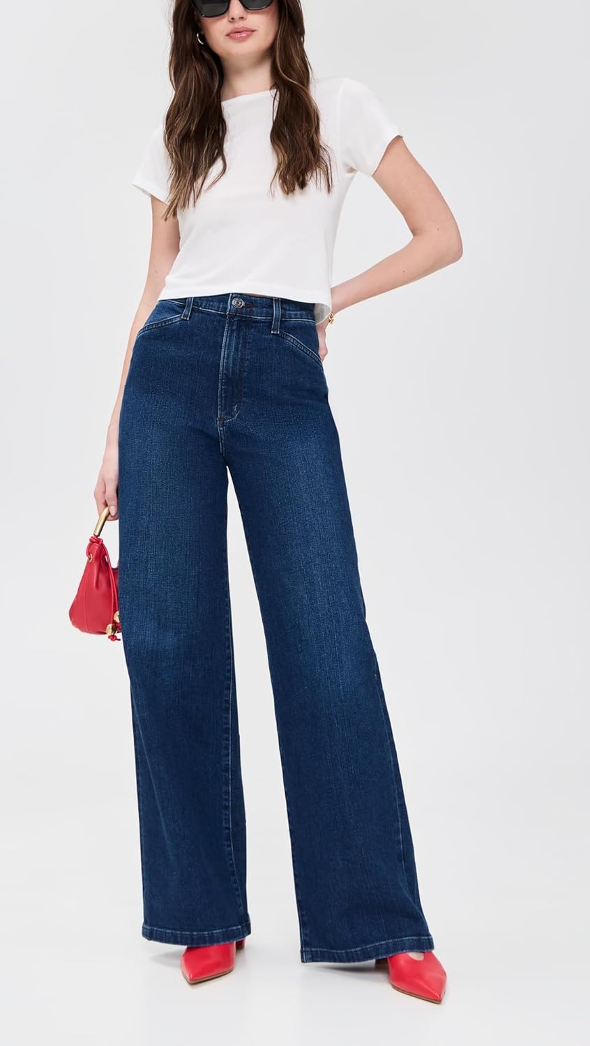 Favorite Daughter Women's The Mischa Super High Rise Wide Leg Jeans - Image 5