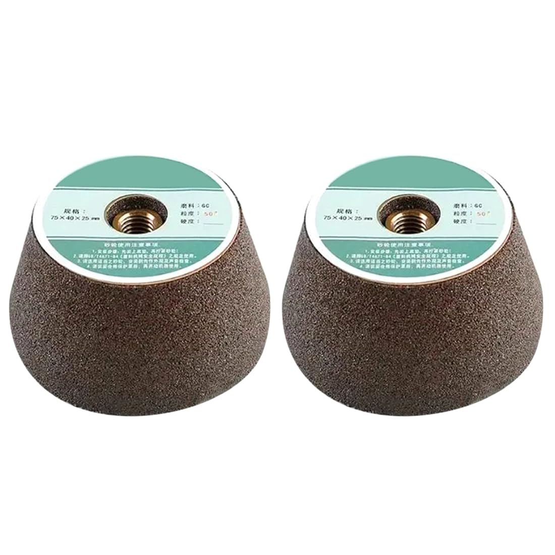 Nondk White Polishing Wheel Cup Type 50 Grits Stone Grinding Head Abrasive Angle Grinder For Marble Tile Trimming