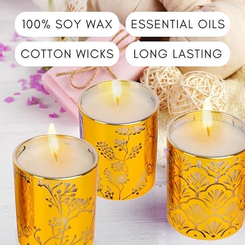 Miniatura 3 de Juego de 3 velas aromáticas de aromaterapia para el hogar, velas aromáticas decorativas para el hogar, perejil de fresa, caqui, eucalipto, bergamota