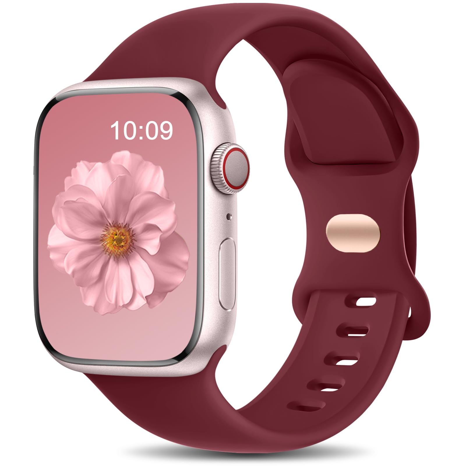 Charlam Kompatibel mit Apple Watch Armband 38mm 40mm 42mm 44mm 41mm 45mm 49mm für Damen und Herren, Weiches Silikon Ersatzarmband Kompatibel mit iWatch SE Series 9 8 7 6 5 4