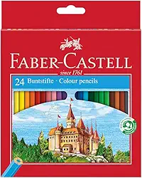 Lápis de Cor 24 cores sextavado 120124G Faber Castell