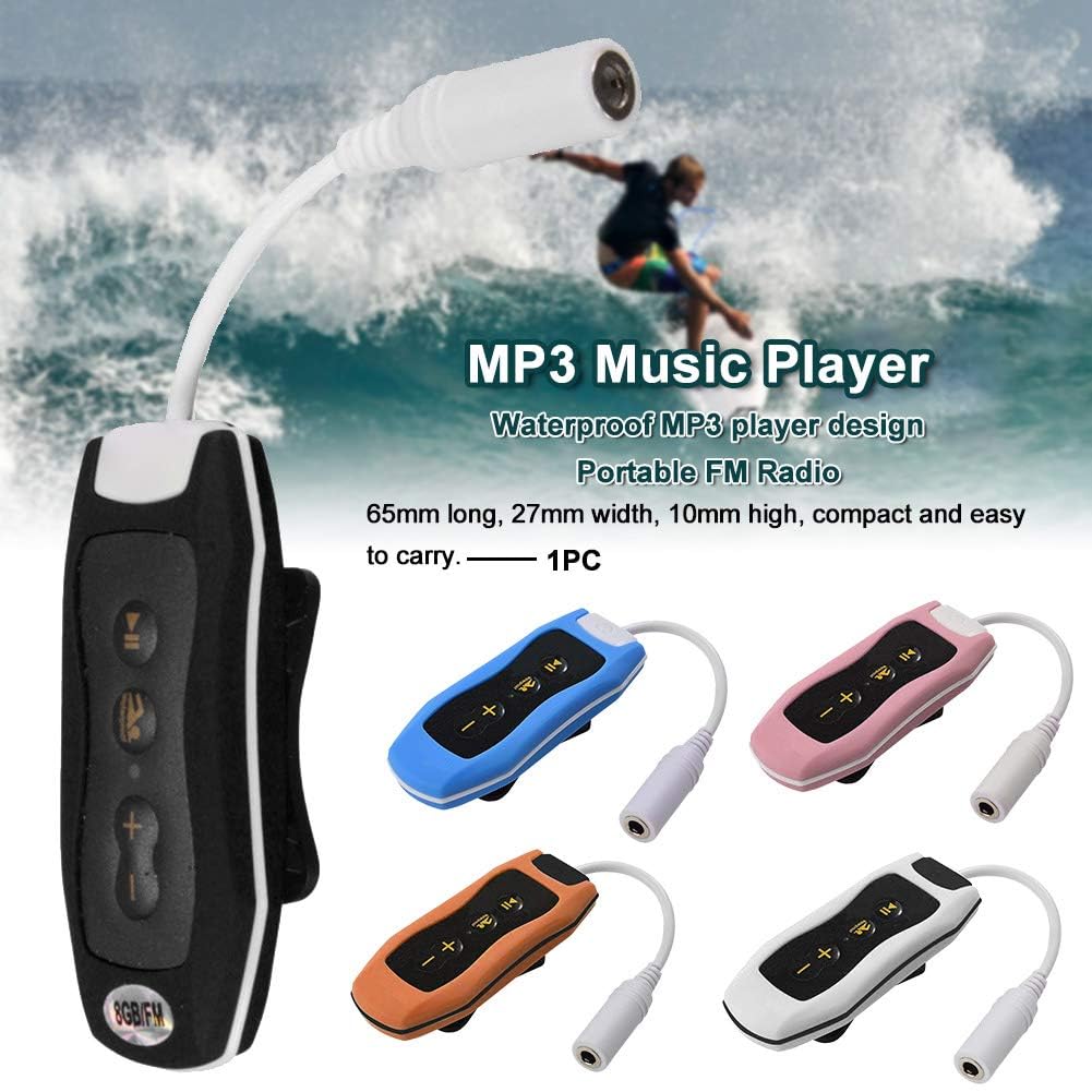 Lecteur MP3 IP68 Étanche USB 2.0 Rechargeable Natation Course Clip