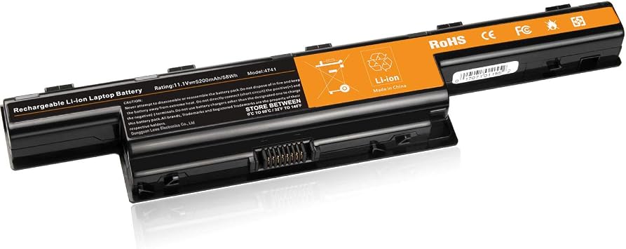 58Wh AS10D51 Laptop Battery for Acer/Gateway AS10D31 AS10D3E AS10D41 AS10D56 AS10D61 AS10D71 AS10D75 AS10D81 31CR19/65-2 31CR19/652 AK.006BT.080 BT.00603.111 BT.00603.117 - High Performance 5200mAh