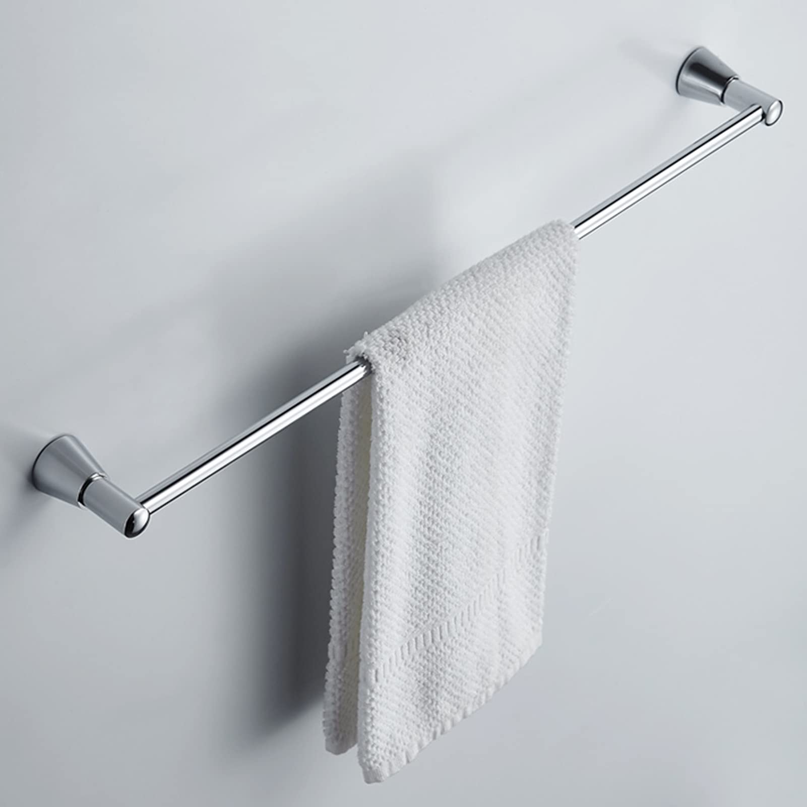 Creativo Portasalviette Rotondo Portasalviette Singolo Appendiabiti A Parete per Hardware Bagno E Cucina, Finitura Argento Lucido Cromo Rame-30Cm-60Cm/55Cm