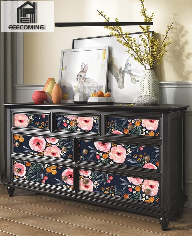 Miniatura 2 de Blooming Pink - Papel tapiz floral para despegar y pegar, extraíble, vintage, autoadhesivo, rollo de vinilo impermeable, 15.5 pulgadas x 78.7