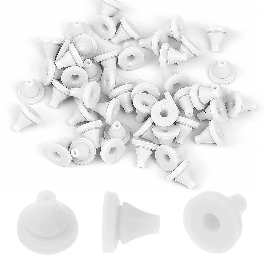 50 Pezzi Soffione per Ugelli in Silicone, Ugelli di Ricambio, per Riparare la Testa Della Pioggia in Acciaio Inox, per Diametro del Foro Fit 4mm