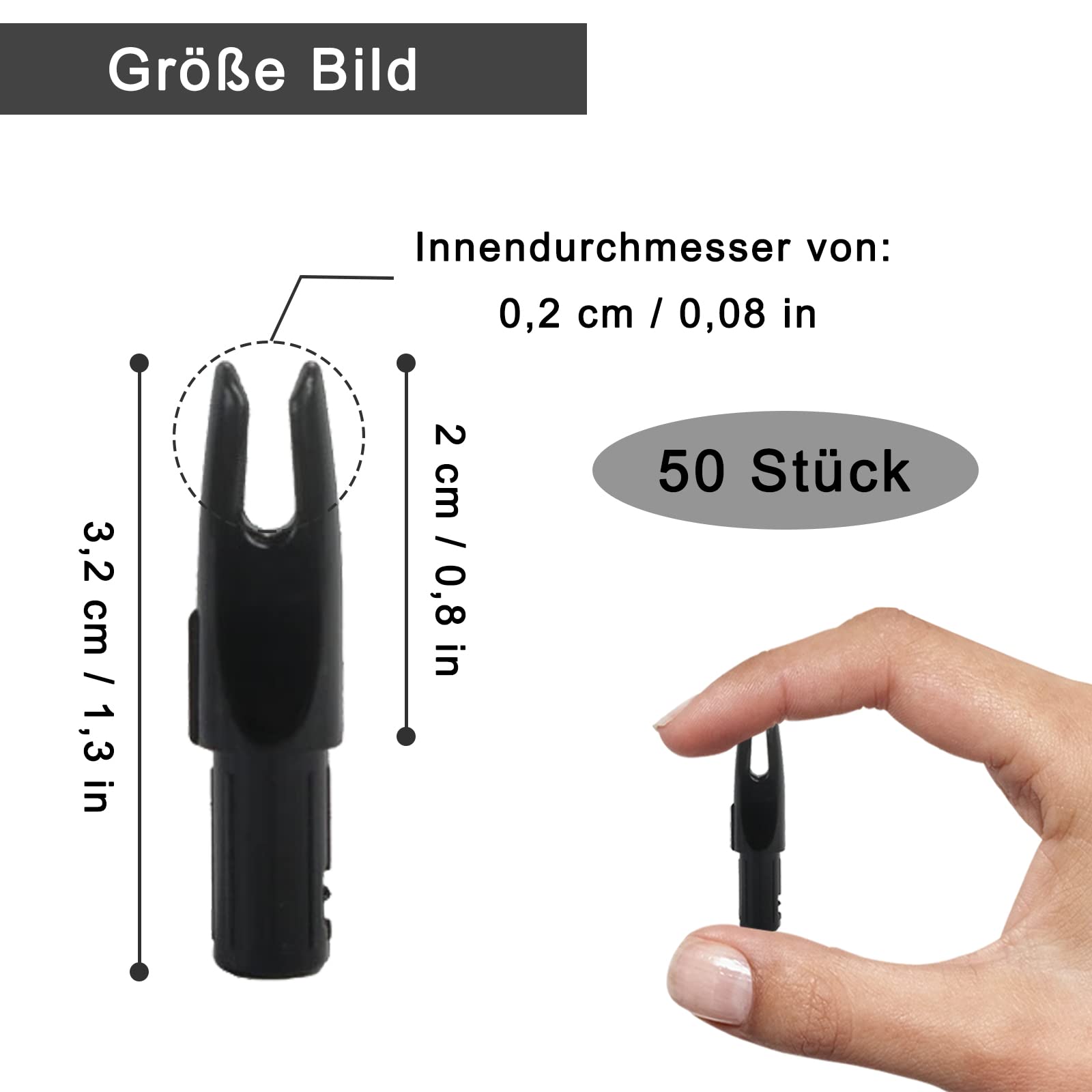 Nocche Frecce Tiro Con Arco PATIKIL - 12 Pezzi 4.2mm Per Archi Composti