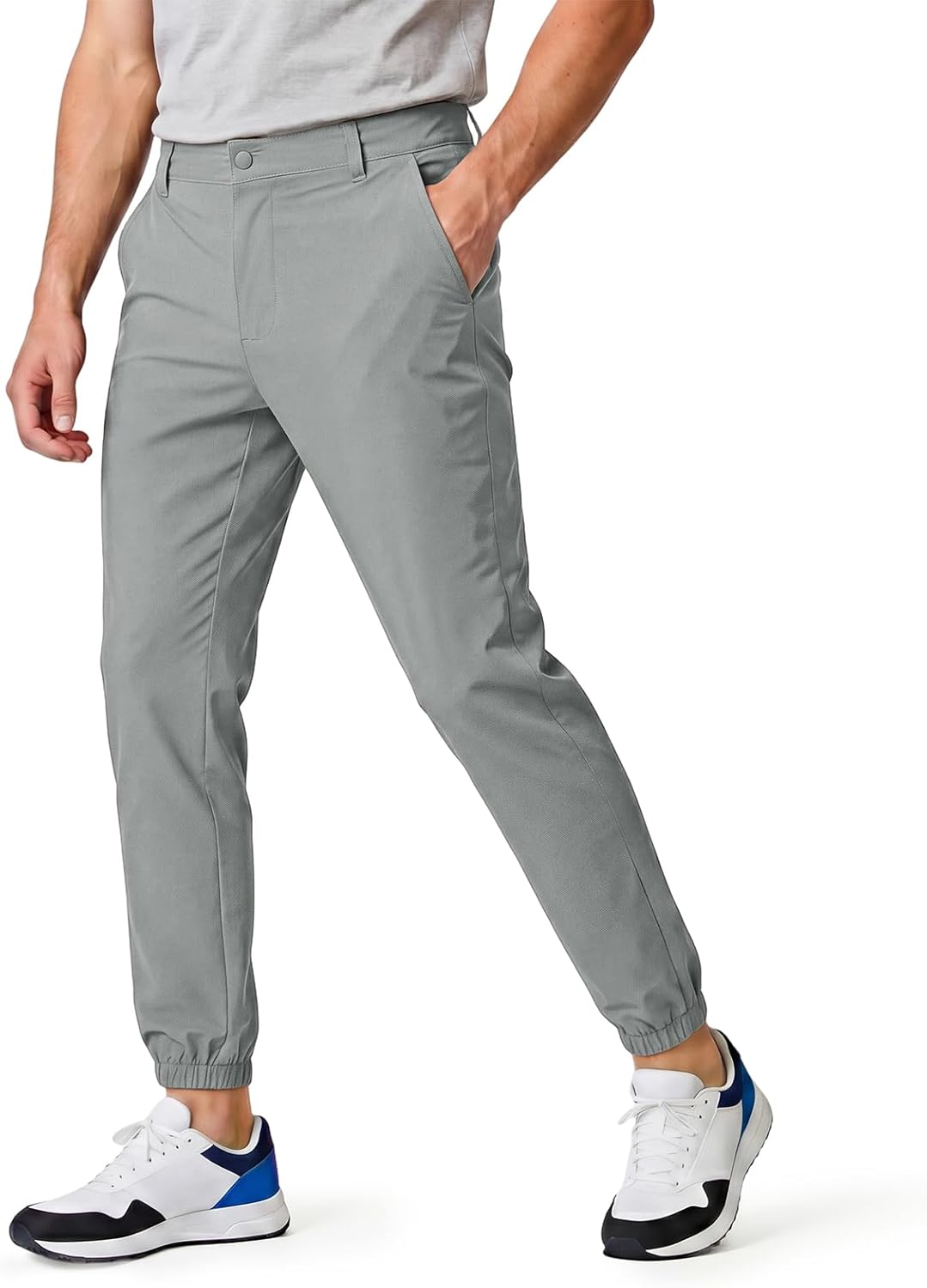 Men's 4-Way Stretch Slim Tapered Fit Golf Joggers -30" 28" 26" Inseam Nylon