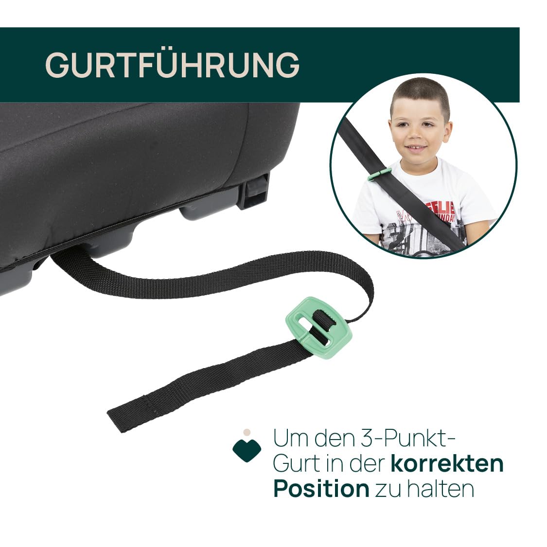 Chicco Quasar Fix i-Size, Kindersitzerhöhung 7-12 Jahre (126-150 cm), Einbau über den 3-Punkt-Gurt, Gewicht 23-36 kg, Gruppe 3, mit Gurtführung, gepolsterten Armlehnen und komfortablem Sitz, Grau