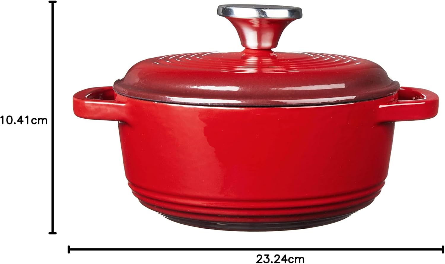 Lodge 1.5 Quart Enameled Cast Iron Dutch Oven with Lid – Dual Handles – Oven Safe up to 500° F or on Stovetop - Use to Marinate, Cook, Bake, Refrigerate and Serve – Red - Image 2