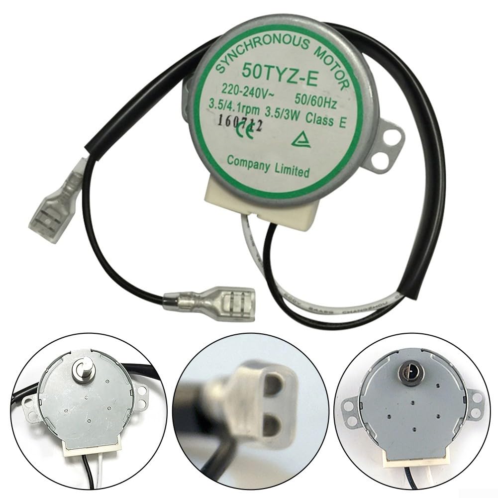Haushalt Eismaschine Synchronmotor Ersatz 50TYZ-E für 220V-240V Eismaschinen - 3.5W Metall Drehmotor, 3.5-4.1RPM, 50/60Hz Kompatibel mit