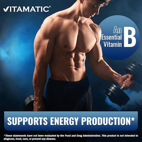Miniatura 4 de Vitamatic Vitamina B6 (Piridoxina HCI), 50 mg 250 tabletas vegetarianas - Promueve la producción de energía, aumenta el metabolismo y el apoyo a la