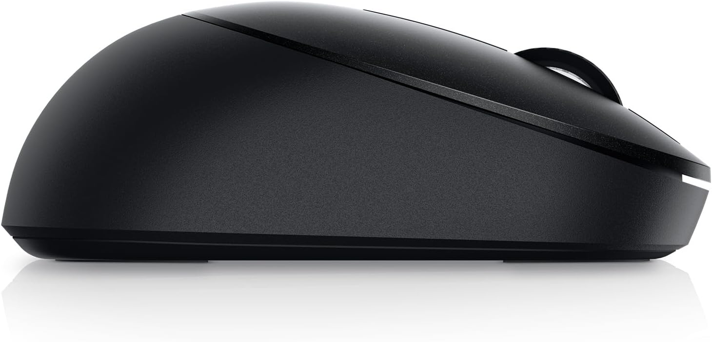 Dell Mobile Wireless Mouse - MS3320W, Wireless - 2.4 GHz, Bluetooth 5.0, Optical LED, Mechanical Scroll, 1600 DPI, 3-Buttons - Black