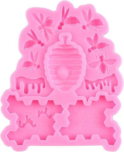 Miniatura 9 de ZiXiang Bumble Bee - Molde de silicona para panal, abejas, moldes de silicona para chocolate, moldes de colmena de abeja para decoración de pasteles