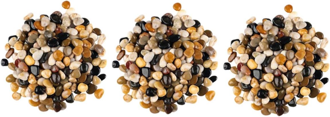 BESPORTBLE Decorative Pebbles for Aquarium and Garden of Natural River Stones Each for Flowerpots Landscaping Vases and Crafts Smooth and Easy to Use