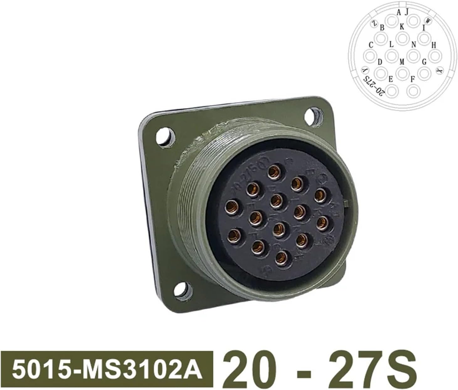 Circular Connectors 5015 MIL STD 20-18 20-27 20-29 MS3106 MS3108 Plugs and Sockets MS3102(Socket 3102 20-27S)