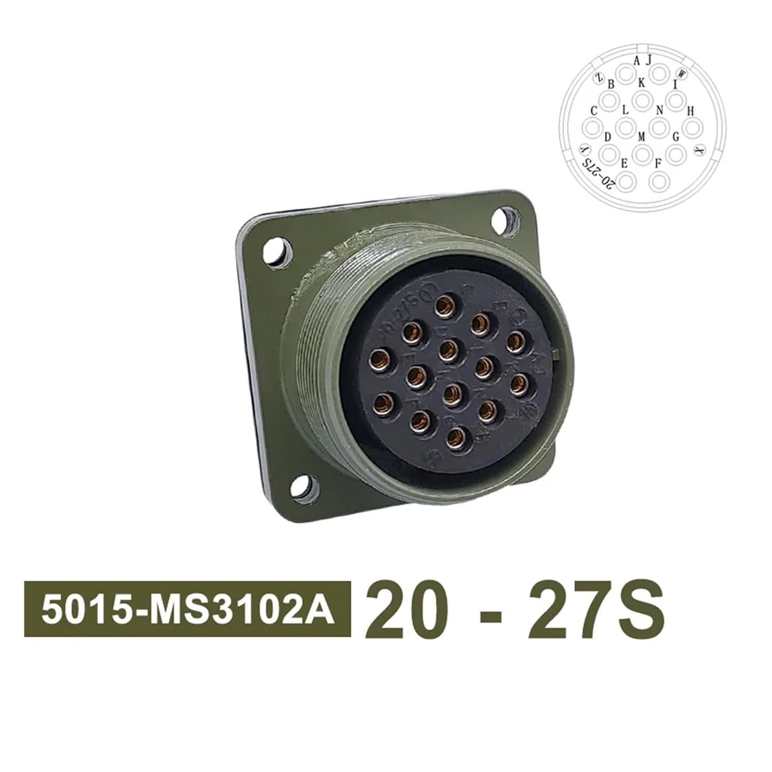 Circular Connectors 5015 MIL STD 20-18 20-27 20-29 MS3106 MS3108 Plugs and Sockets MS3102(Socket 3102 20-27S)