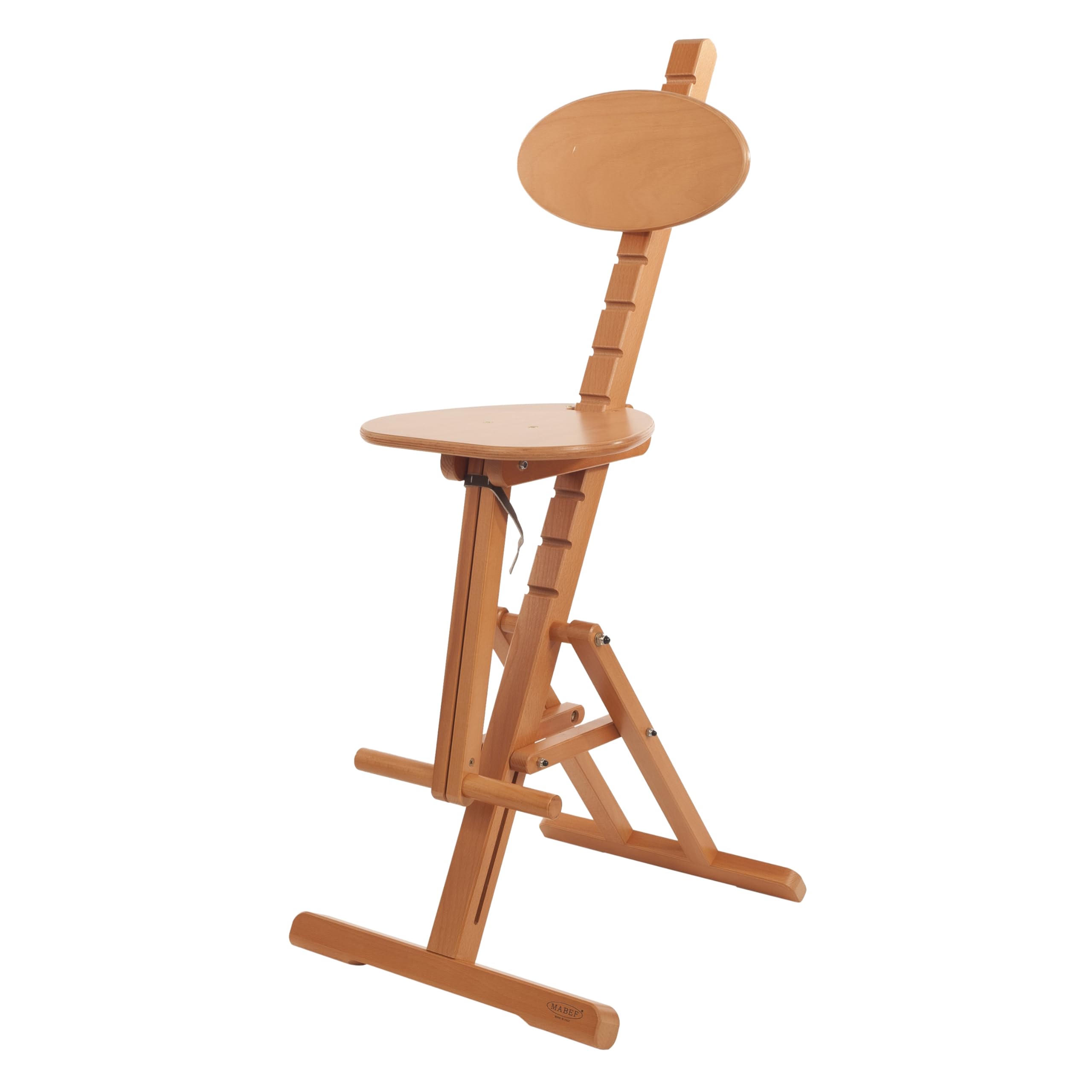 Mabef Adjustable Wood Artist's Stool, Foldable for Easy Storage and Transport (Mbm-44)