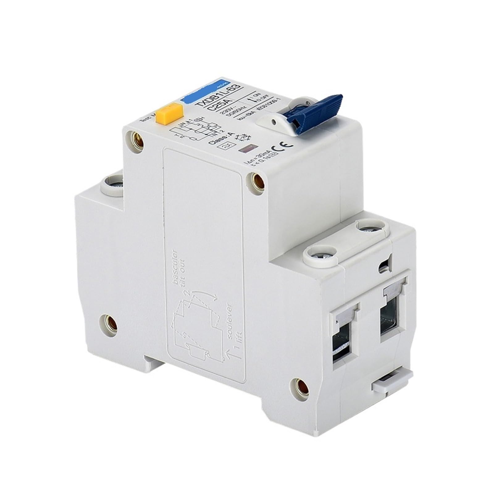 LEOTNNDQ Type A Residual Current Circuit Breaker, 230V AC 10A~63Amp Overload Earth-Leakage Protection hermal-Magnetic Trip(10A)