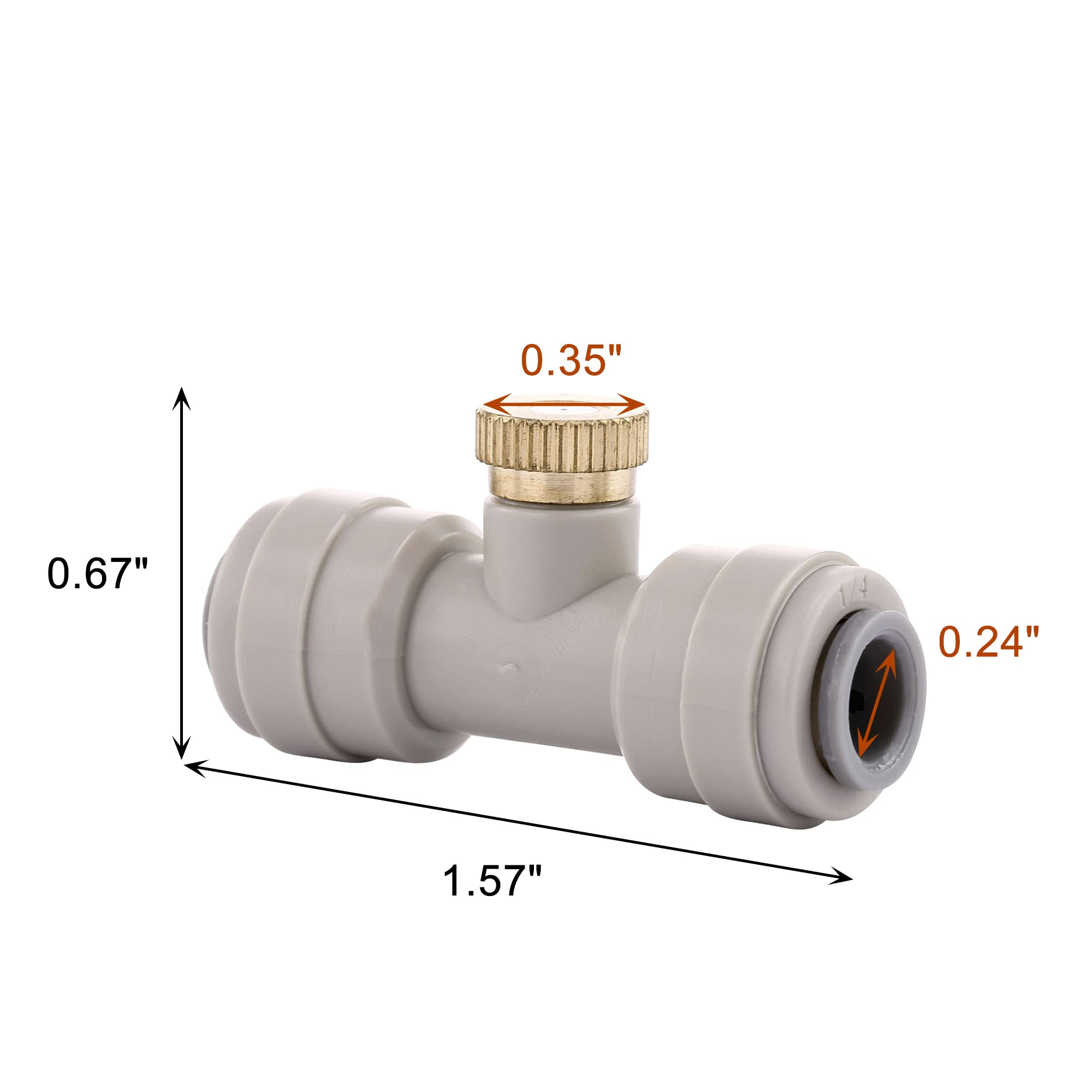 Set 10 Ugelli Nebulizzatori In Ottone Per Irrigazione E Raffreddamento – Connettori A T Per Tubo 1/4'' – Per Giardino, Terrazzo, Serra - 2