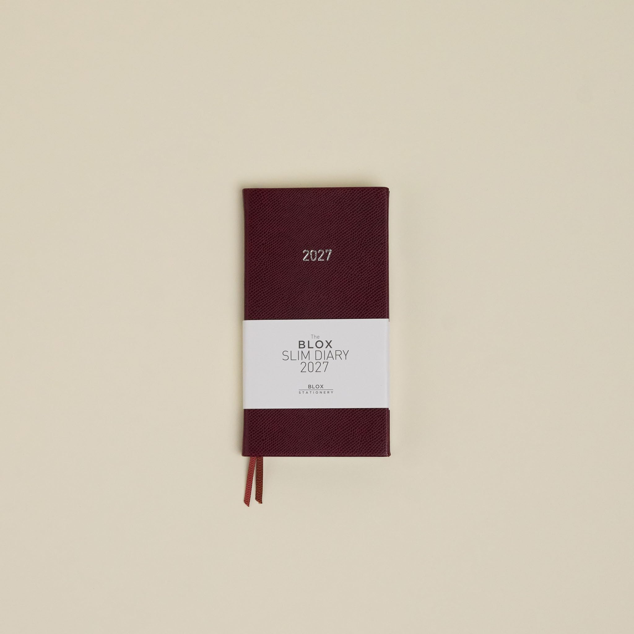 BLOX SLIM Diary 2027 (Chocolate), Week-To-View, Pocket Diary