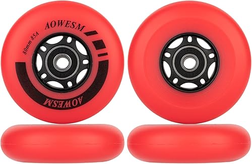 Miniatura 8 de AOWESM Ruedas de patinaje en línea de 2.835in, 2.992in, 3.150in, 85 A, ruedas de repuesto para patines de hockey con rodamientos ABEC-9 y