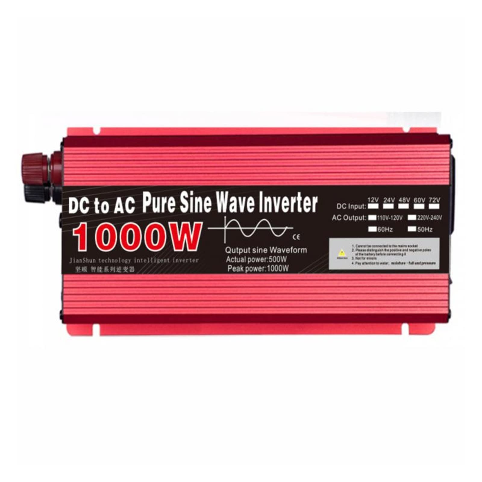 Onduleur à onde sinusoïdale pure 12V 220V 1000W pour convertisseur voiture et solaire