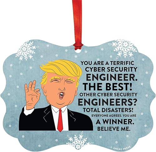 Miniatura 95 de Andaz Press Presidente Donald Trump Fancy Frame Recuerdo Adorno de Navidad, Regalo de broma de Técnico de Farmacia, 1 paquete, divertidas ideas