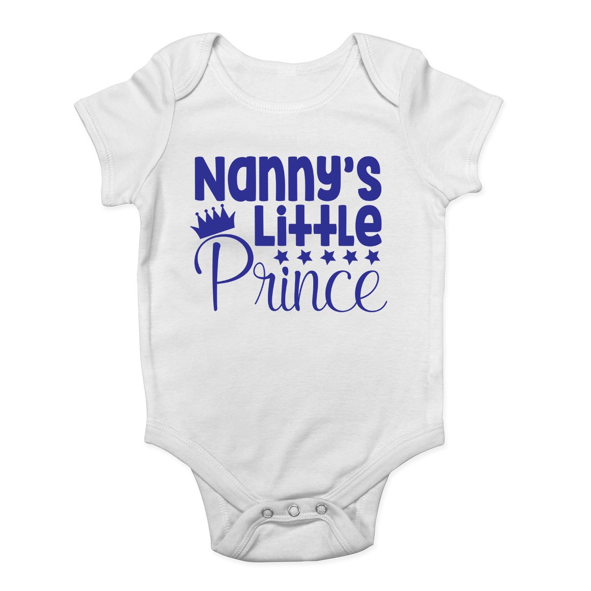 Shopagift Nanny's Little Prince Cute Blue Boys Baby Vest Bodysuit