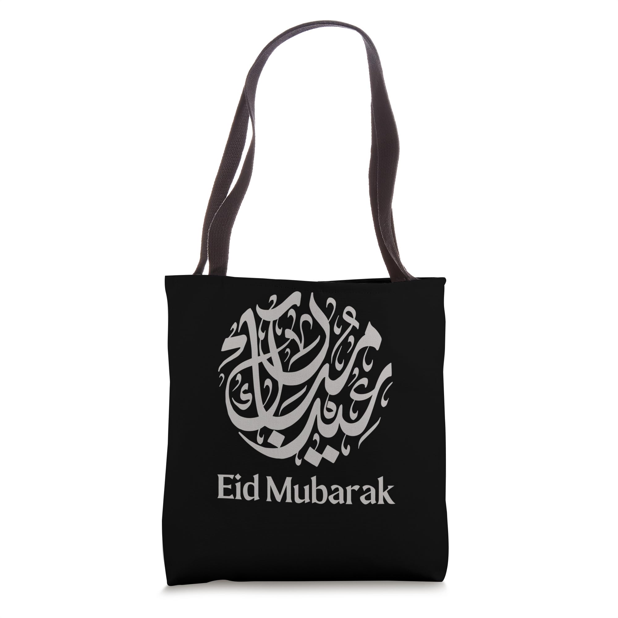 Eid Mubarak Arabic Calligraphy Crescent Design Tote Bag