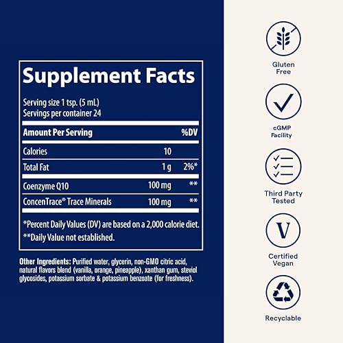 Miniatura 5 de Trace Minerals CoQ10 - Cellular Health Supplement for Vitality Support - Cardiovascular Health & Immune Support - Natural Ingredients - Vegan &