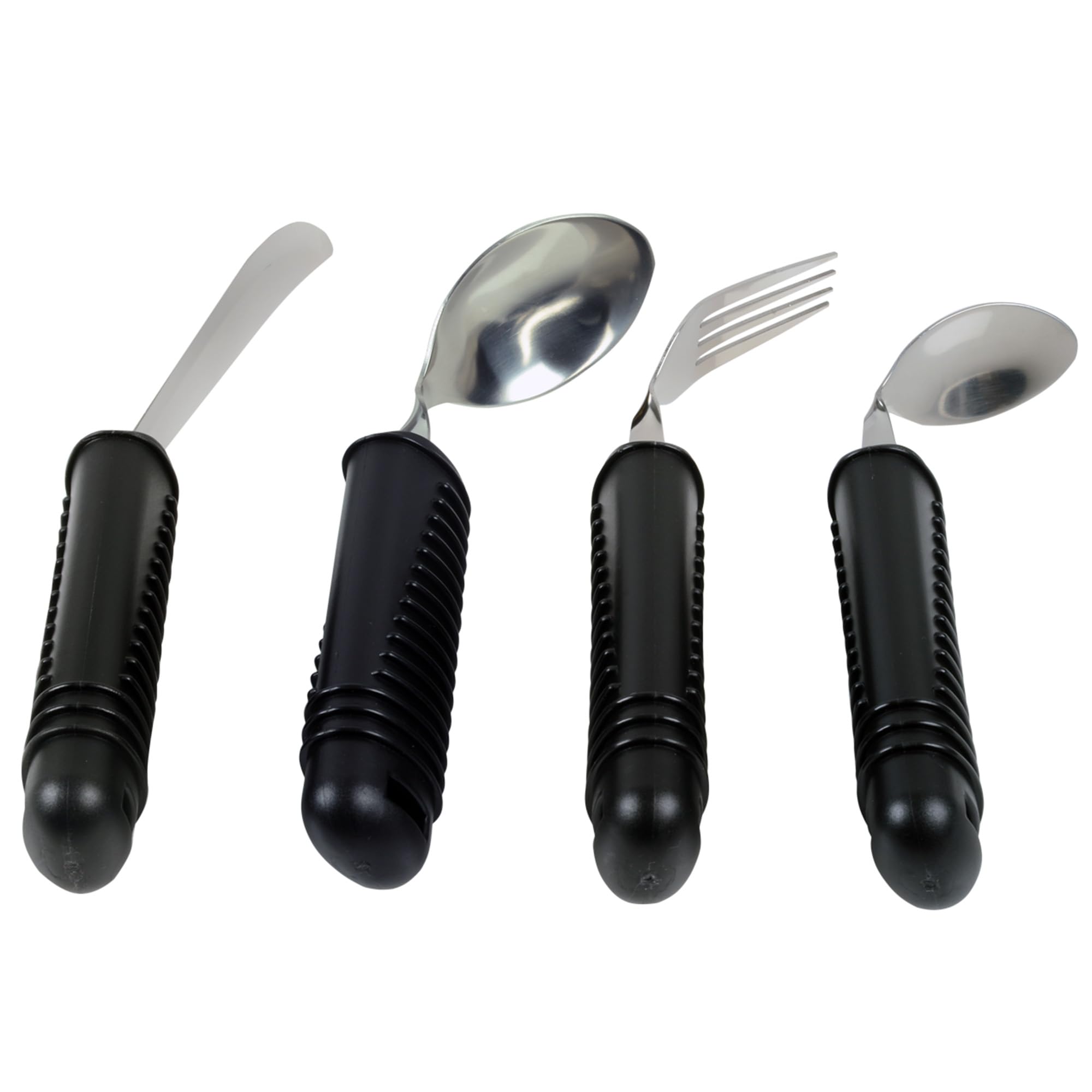 GIMA - Set composto da 4 posate modellabili in acciaio inox (coltello, forchetta, cucchiaio e cucchiaino), 28921