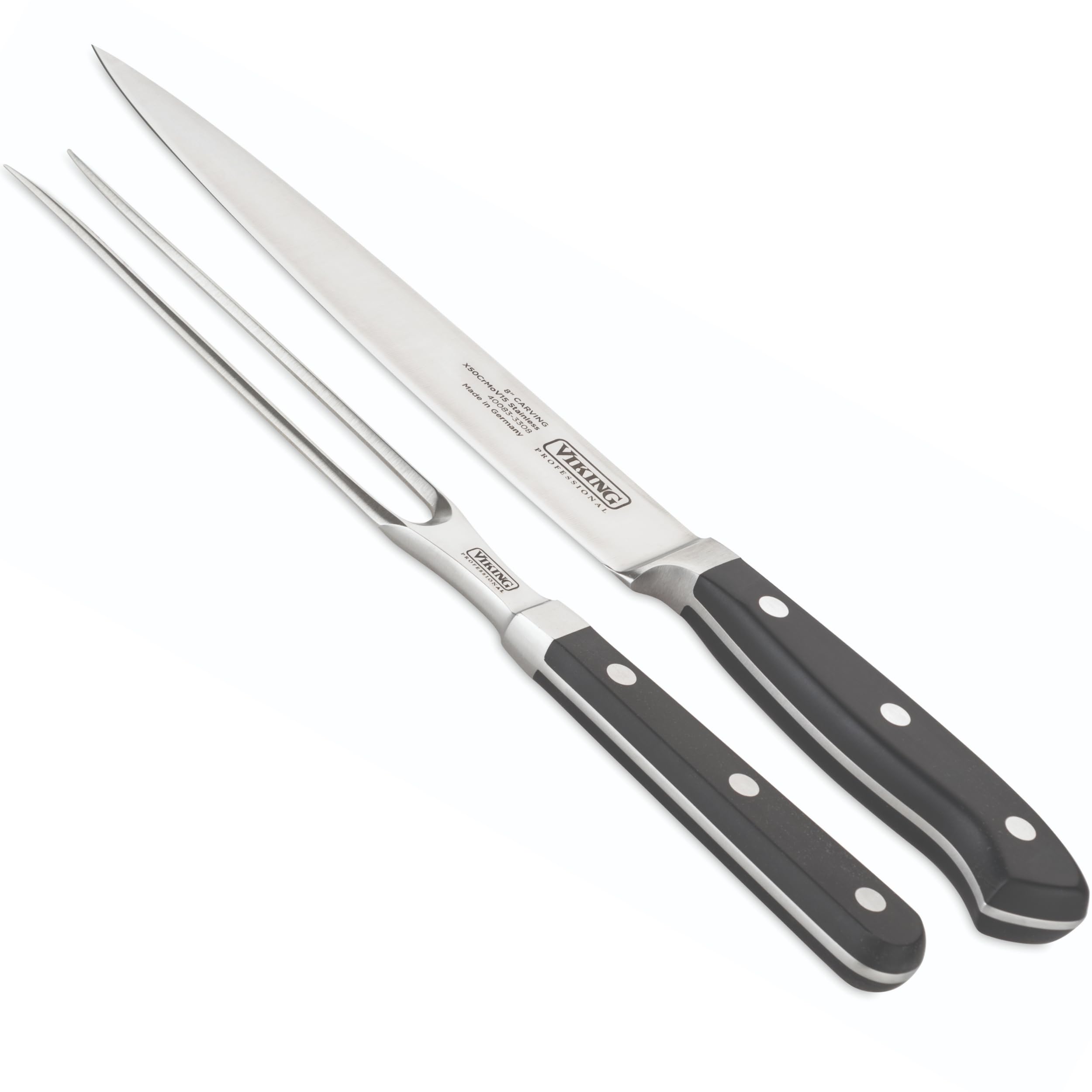 Amazon.com: Viking 2-Piece Meat Carving Knife and Fork Set, 8 Inch