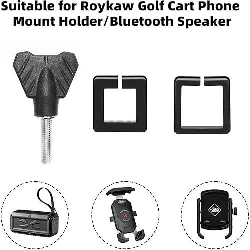 Miniatura 2 de Roykaw Soporte para teléfono para carrito de golf/Ventilador para carrito de golf/Accesorios de altavoz Bluetooth para carrito de golf - Arandelas y