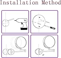 Vista 7 de Espejo de Maquillaje Montado en la Pared, Espejo de Tocador, 1X/10X Aumento Espejo CosméTico, 8 Pulgad Espejo de Maquillaje, Rotación de 360° Dorado