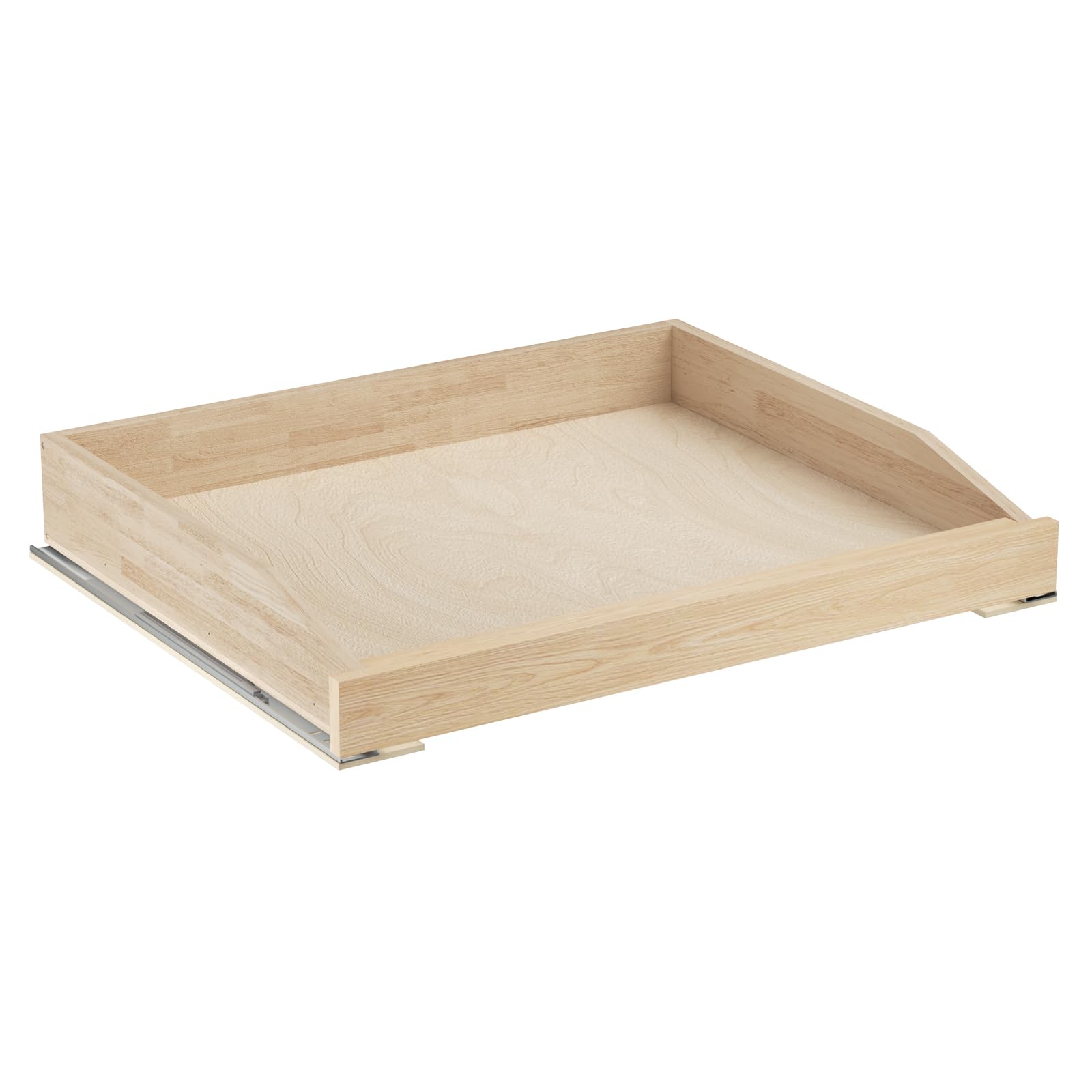 ROOMTEC Pull Out Cabinet Drawer for Kitchen Cabinets 25.5" W x 21" D, Pull Out Cabinet Organizer, Bottom Assembly, Requires At Least 26.5” Cabinet Opening 25½” W x 3" H x 21” D 1PC