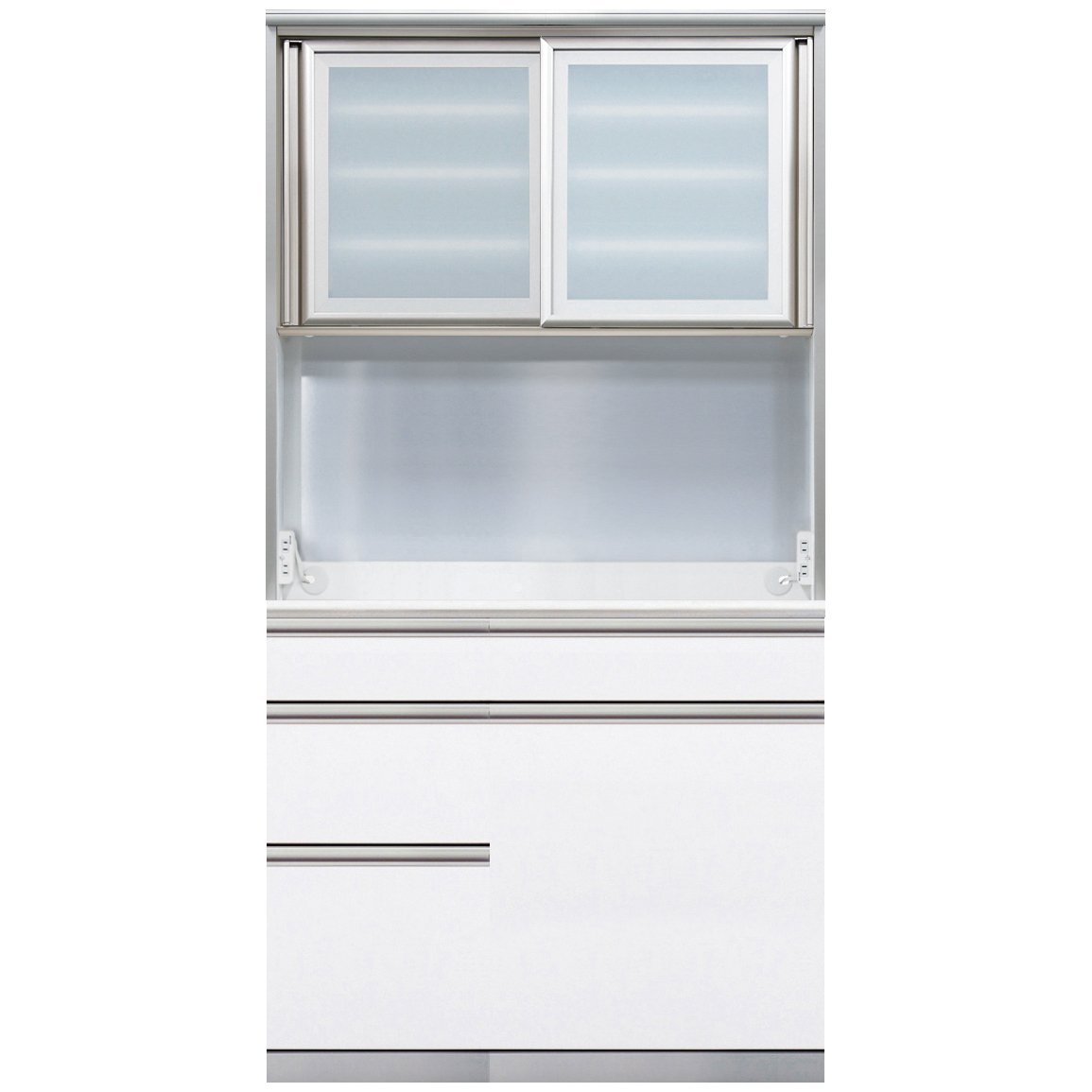 綾野製作所　食器棚　幅100cm ホワイト　ソフトクローズキッチンボード 綾野製作所 食器棚 幅100cm ホワイト ソフトクローズキッチンボード