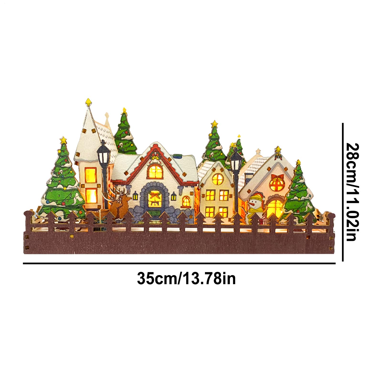 Amazon | 木造クリスマスハウス、クリスマス LED 木造村, ビレッジ
