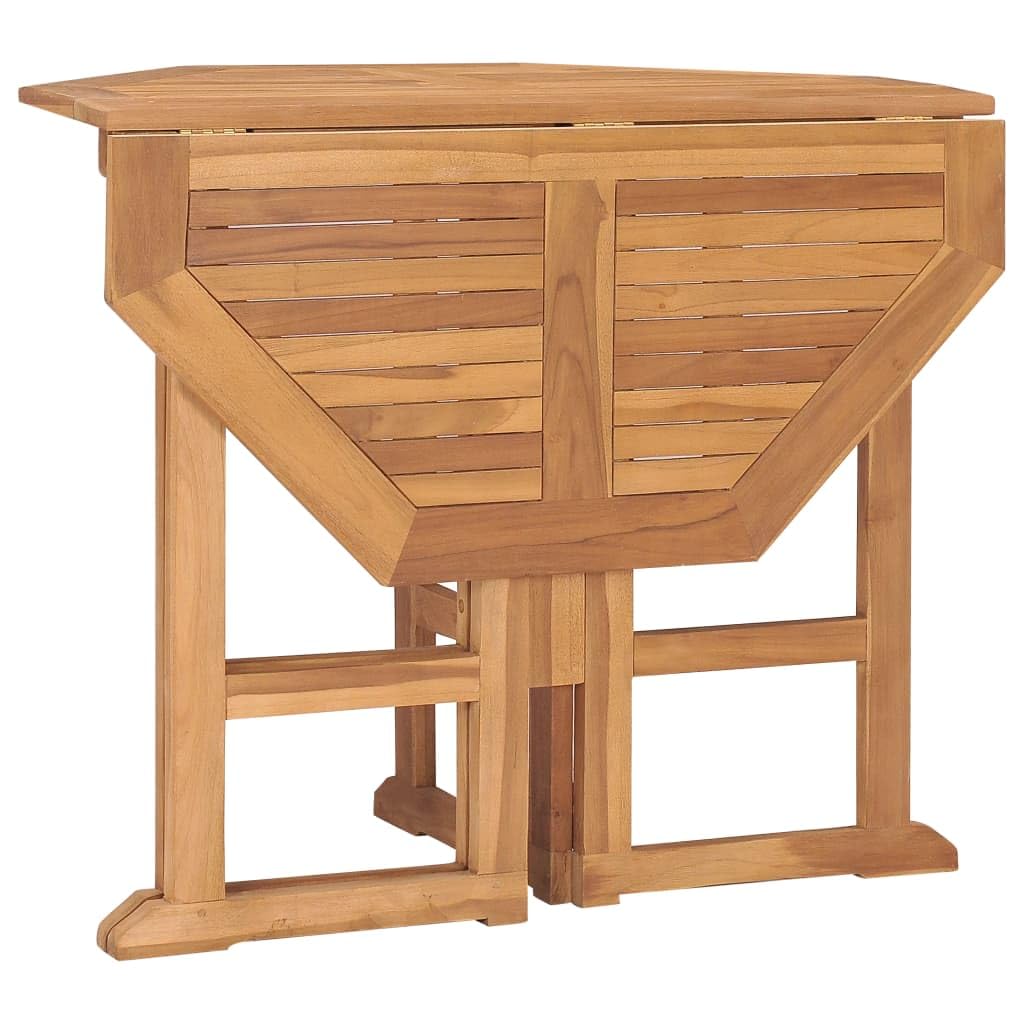 Set di mobili da esterno per esterni, 5 pezzi pieghevoli per esterni in legno di teak massiccio