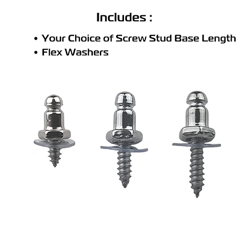 Miniatura 2 de EZ-Xtend Tornillo de fijación de elevación unidireccional, perno de latón niquelado con tornillo de acero inoxidable (10, 58 pulgadas)