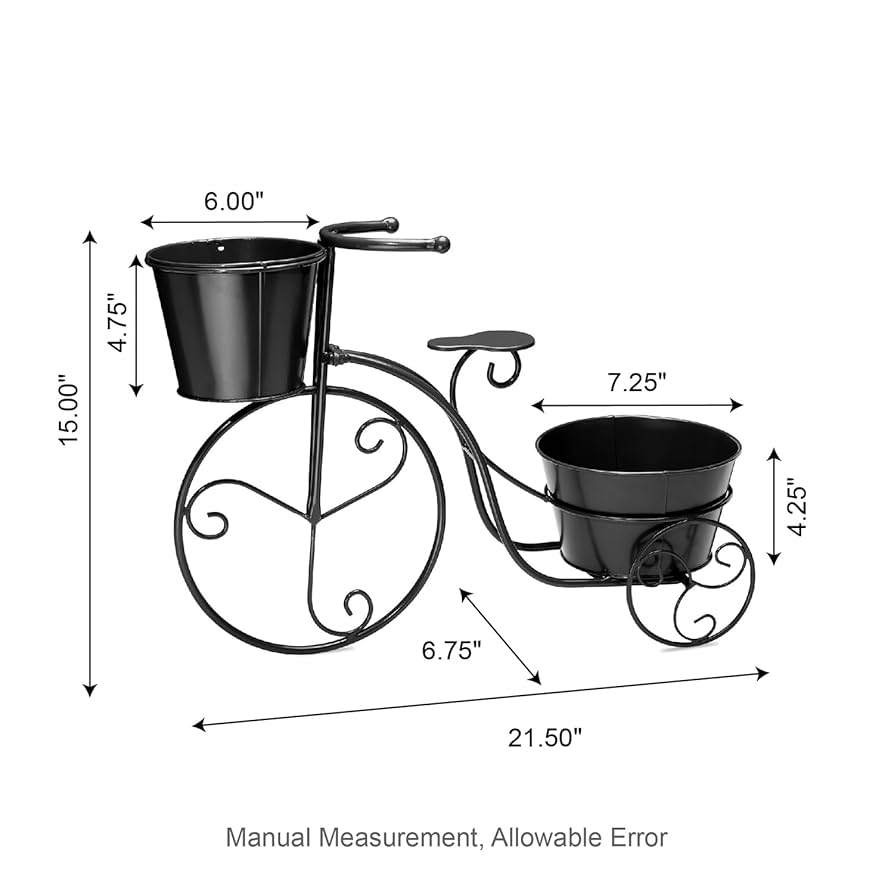Amazon.com : Glitzhome Metal Standing Planter Hand Painted