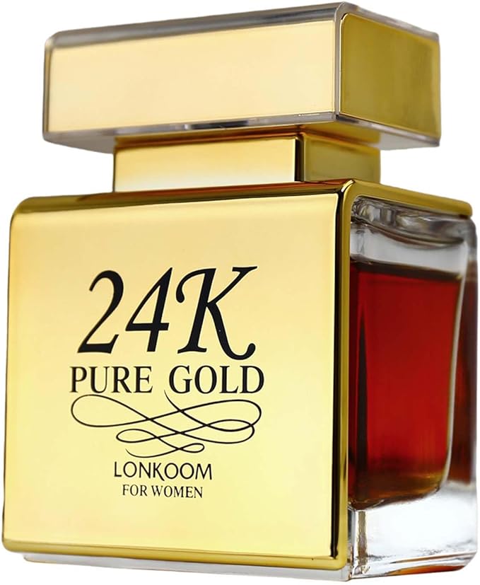 24K Pure Gold by Lonkoom for Women - 3.4 oz EDP Spray