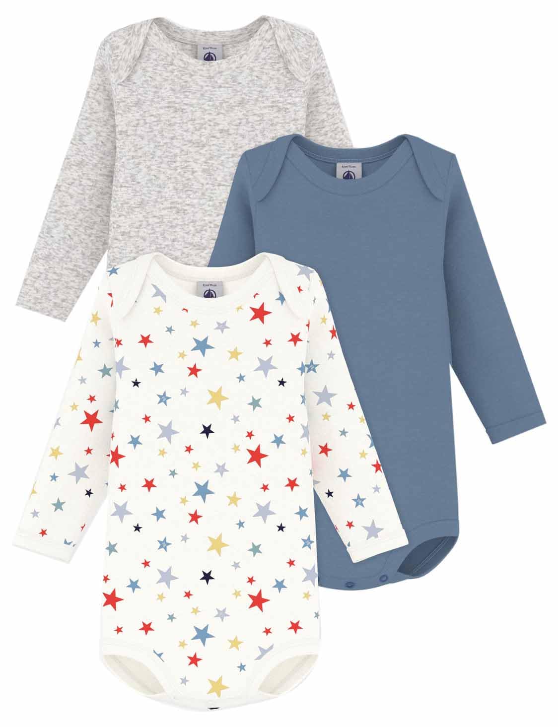 Petit Bateau A0fnm Biancheria intima GIORNO Unisex - Bimbi 0-24 (Pacco da 3)