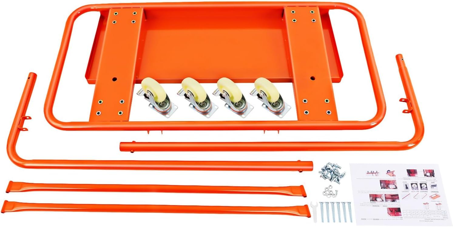 Carrello per Cartongesso Resistente con 4 Ruote Piroettanti Silenziose, Ideale per Il Trasporto di Pannelli in Cartongesso, Carrello per Fabbriche, Magazzini E Negozi Express - Carrello