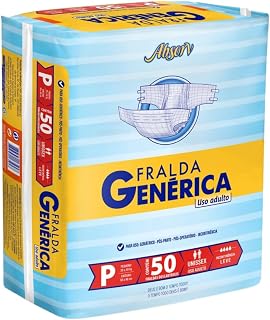 Fralda Descartável Geriátrica Adulta Genérica Absorv Pacotão Atacado Revenda Fita (Tamanho P: 20 a 40 kg)