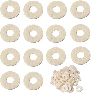 Jiayouy Pack of 40 Valve Felt Washers Cushion Top Cap Felt Pads Trumpet Replacement Accessory