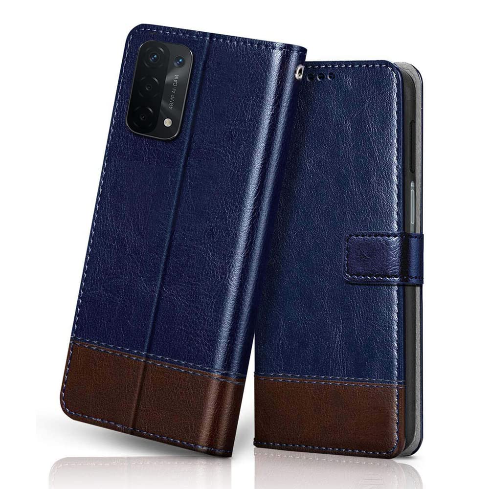 Winkel Premium Vegan Leather Dual Flip Magnetic Mobile Cover Case|Kickstand & Card Holder|360 Degree Grip Protection| Wallet Type with Magnetic Closure for Oppo A74 5G-(Coffee with Brown) (B09Q2CSYSB) Amazon Price History, Amazon Price Tracker