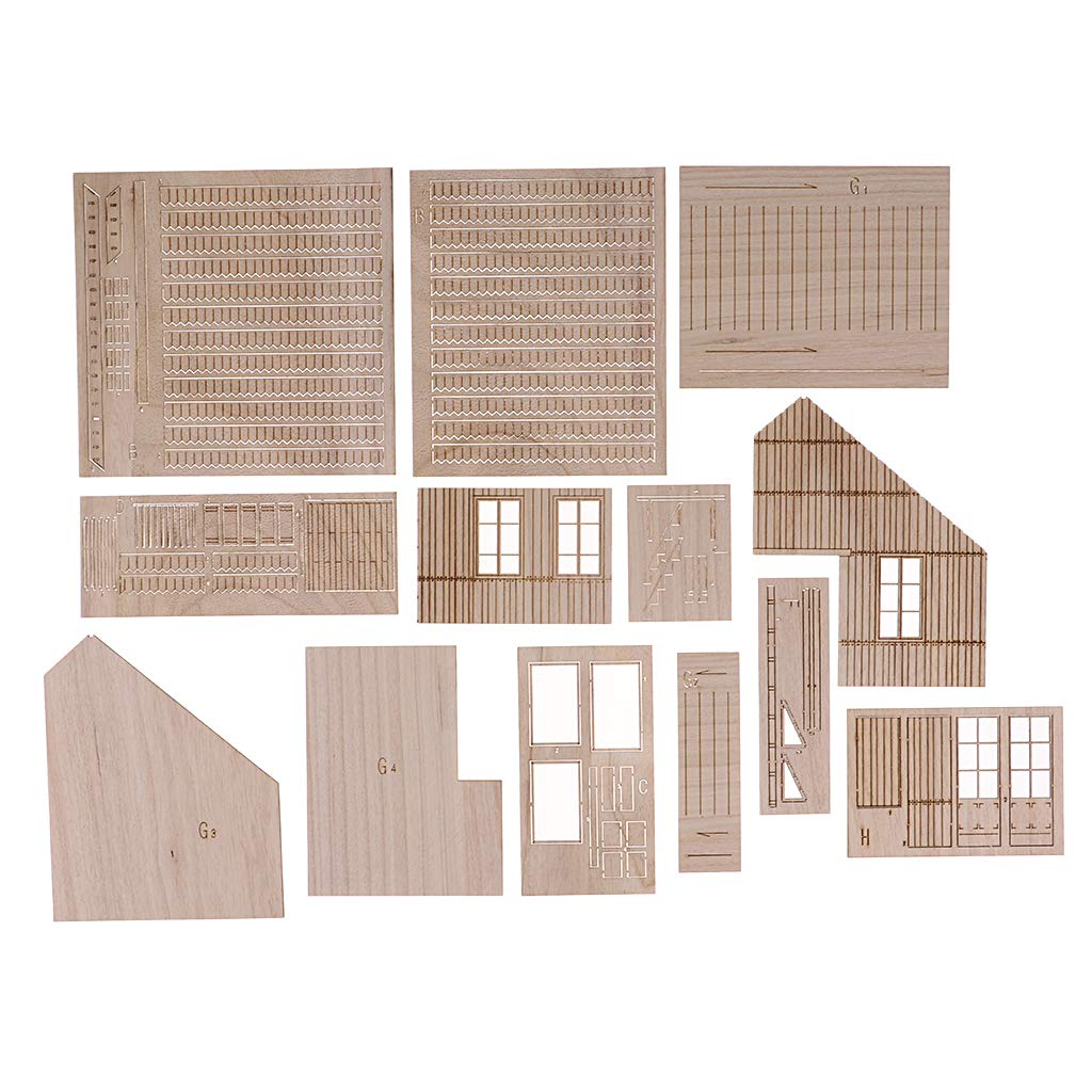 1/35 Échelle Maison en Bois Modèle pour Diorama Mise en Page Sandtable Bricolage Bricolage Assemblage
